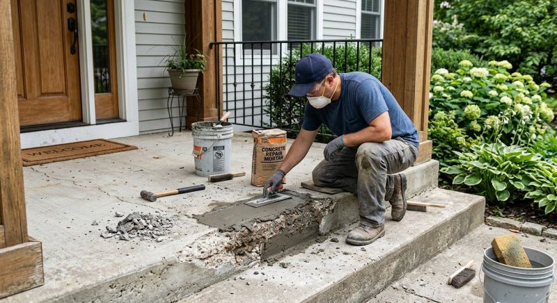 Chipped Concrete Repair in Miami Dade County, FL