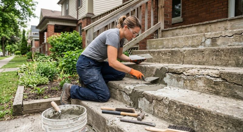 Patio Stairs Repair in West Des Moines, IA